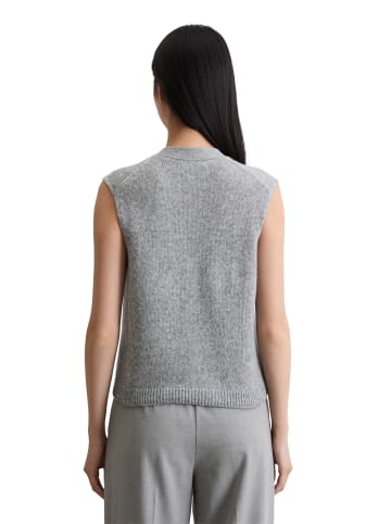 Marc O'Polo Ärmellose Strickweste relaxed in Light Grey Melange