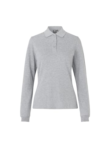 IDENTITY Polo Shirt stretch in Grau meliert