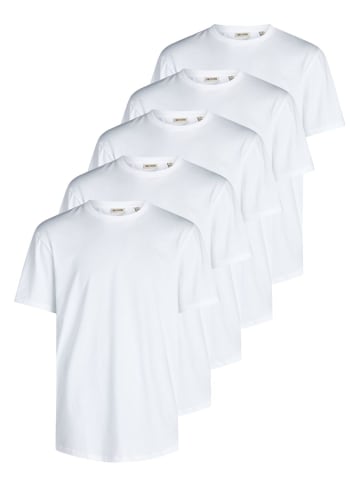Only&Sons T-Shirt Only & Sons Tshirt Herren Regular Fit ONSJEFF LONGY 5er in Weiß