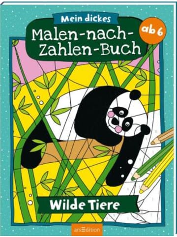 ars edition Buch - Mein dickes Malen-nach-Zahlen-Buch - Wilde Tiere