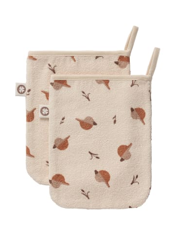 Noppies Waschlappen Printed Duck Terry Wash Cloths in Indian Tan