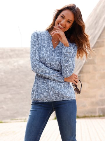 WITT WEIDEN Print-Shirt in rauchblau-bedruckt