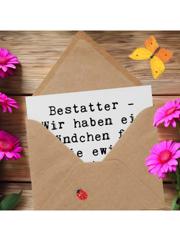 Mr. & Mrs. Panda Glückwunschkarte Spruch Bestatter Fürsorge mit ... in Weiß