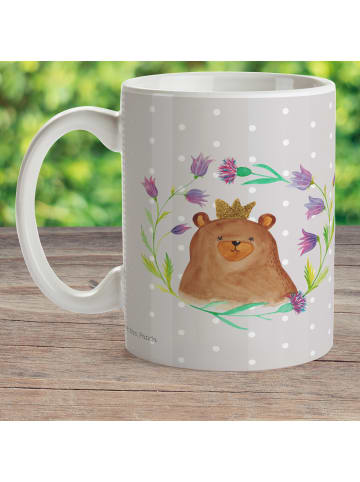 Mr. & Mrs. Panda Tasse Bär Königin ohne Spruch in Grau Pastell