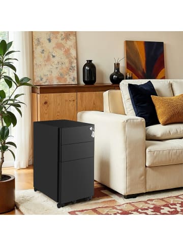 SONGMICS Aktenschrank Berend in Schwarz - (B)30 x (H)59.2 x (T)46 cm