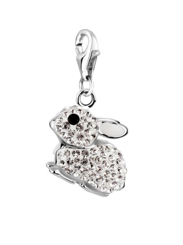 Nenalina Charm 925 Sterling Silber Hase in Weiß