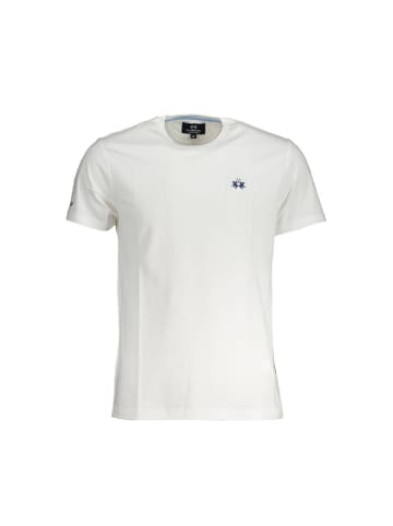 La Martina Weißes Baumwoll-T-Shirt