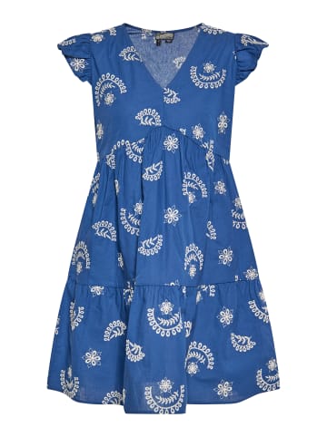 DreiMaster Damen Kleid in Marine Wollweiss