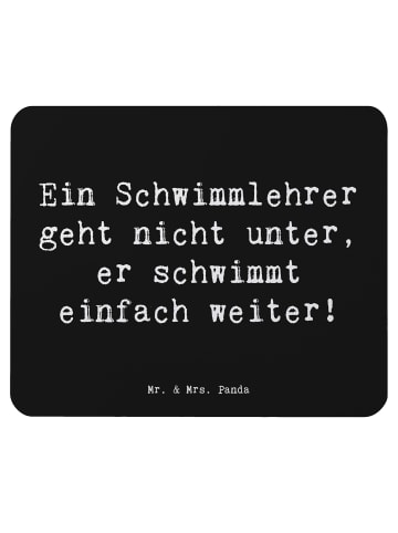Mr. & Mrs. Panda Mouse Pad Spruch Schwimmlehrer Motivation mit S... in Schwarz
