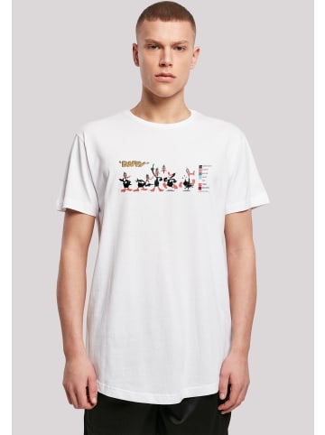 F4NT4STIC Long Cut T-Shirt Looney Tunes Daffy Duck Colour Code in weiß