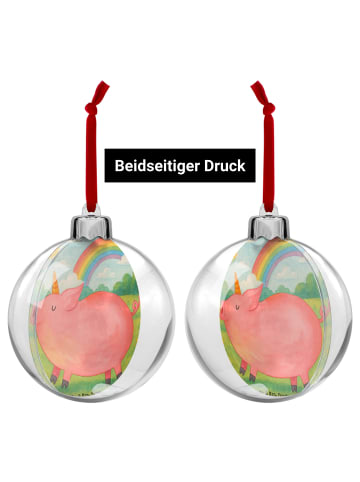 Mr. & Mrs. Panda Christbaumkugel Einhorn Schwein Design ohne Spruch in Weiß