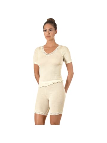 Nina von C. Seide, Spitze, Wolle, Feinripp Schlüpfer, lang in creme