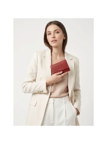 Lazarotti Bologna Leather XL Geldbörse mit Zip-Around Fach Leder 14 cm red