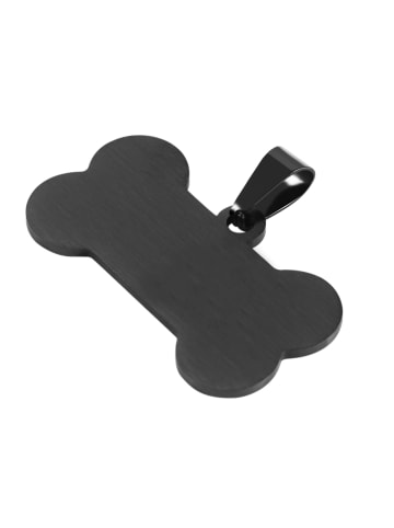 Adeliás Unisex Anhänger aus Edelstahl in schwarz