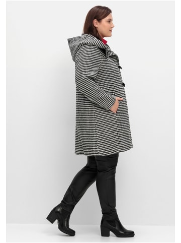 sheego Dufflecoat in schwarz-grau