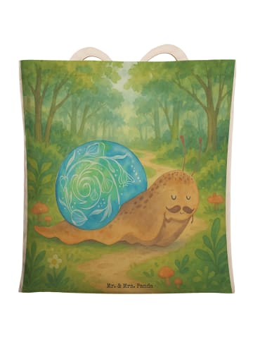 Mr. & Mrs. Panda shopping bag Schnecke Sir Design ohne Spruch in Weiß
