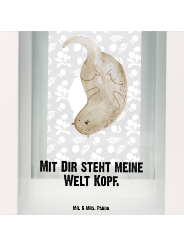 Mr. & Mrs. Panda Deko Laterne Otter Kopfüber mit Spruch in Transparent