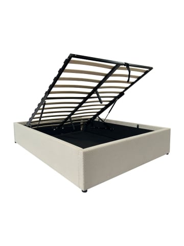CALICOSY Bettkastenbett ROMY in Beige - (W) 204 x (H) 36,5 x (L) 152 cm