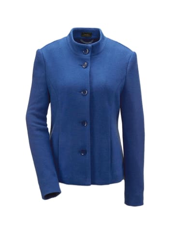 GOLDNER Blazer mit raffinierter Kragenlösung in royalblau