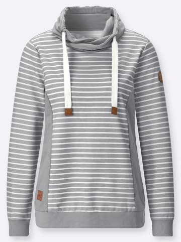 WITT WEIDEN Sweatshirt in steingrau-ecru