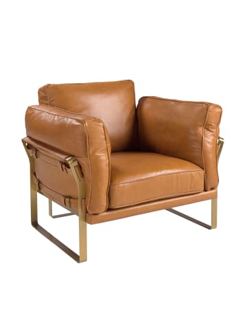 Angel Cerdá Sessel 5169 in Kamel / Gold – (B)97 x (H)88 x (T)82 cm