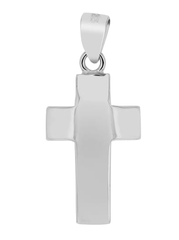 Adeliás Unisex Anhänger – Kreuz Kreuzanhänger aus 925 Silber in silber