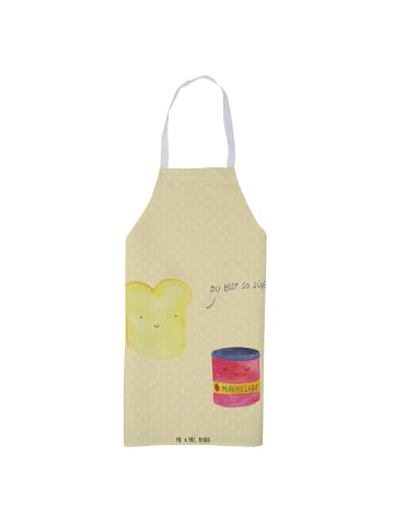Mr. & Mrs. Panda Schürze Toast Marmelade ohne Spruch in Gelb Pastell