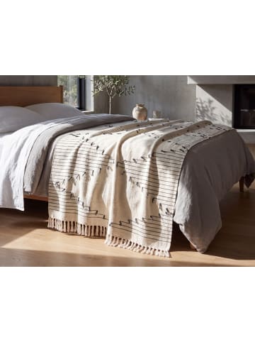 Kuscheldecke ULUYOL in Beige/Schwarz - (W) 130 x (H) 1 x (L) 170 cm