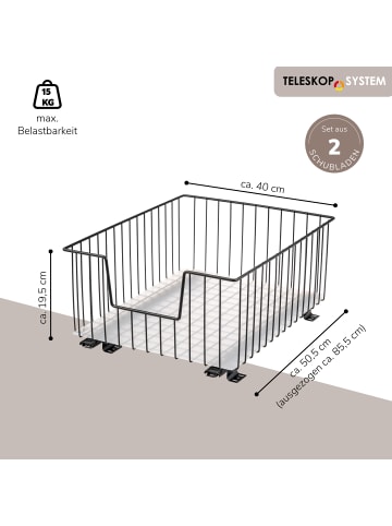 bremermann Schrank-Korbauszug ca. 40 x 23 x 50,5 cm (B/H/T)