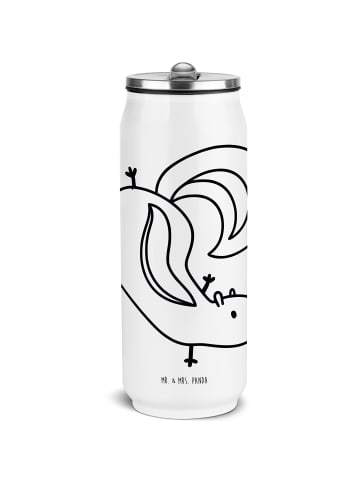 Mr. & Mrs. Panda Trinkflasche Stinktier Handstand ohne Spruch in Weiß