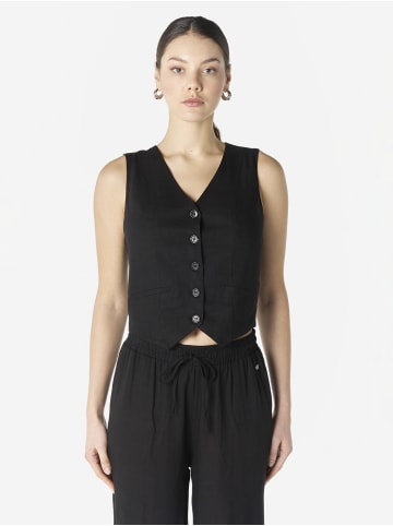 KOROSHI Leinenweste für Frauen in Schwarz
