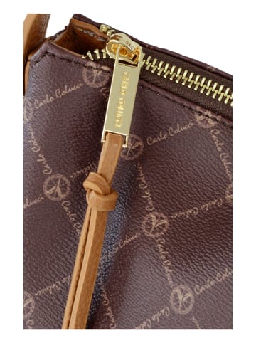 Carlo Colucci Schultertasche Cervonio in Braun