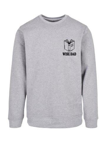 F4NT4STIC Sweatshirt Wise Dad Lustiges Vatertagsmotiv für schlaue Väter in grau meliert