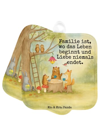 Mr. & Mrs. Panda 2er Set Topflappen  Waldtiere Picknick Design m... in Weiß