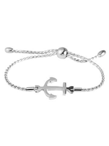 Adeliás Damen Armband aus Edelstahl 22,5 cm in silber