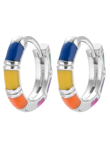 Adeliás Damen Ohrringe – Klappcreole aus 925 Silber in silber