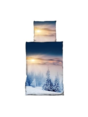 COFI 1453 Fleece Bettwäsche Winteredition 135x200 cm aus 100% Polyester in Mehrfarbig