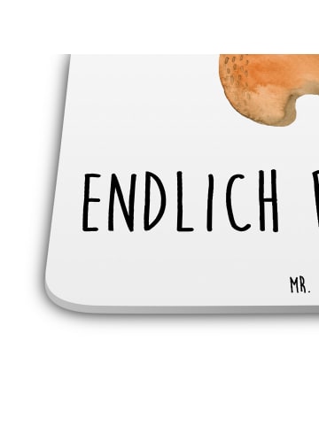 Mr. & Mrs. Panda Bierdeckel Bär Prüfung mit Spruch in Weiß