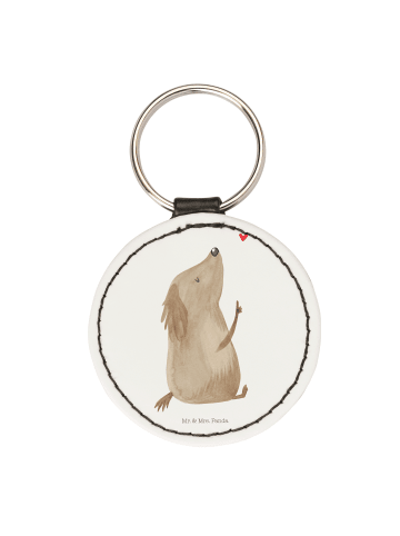Mr. & Mrs. Panda Anhänger Hund Liebe ohne Spruch in Weiß