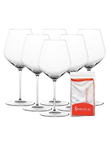 Spiegelau 6er Set Burgundergläser + Poliertuch Hi-Lite in 734 ml in transparent
