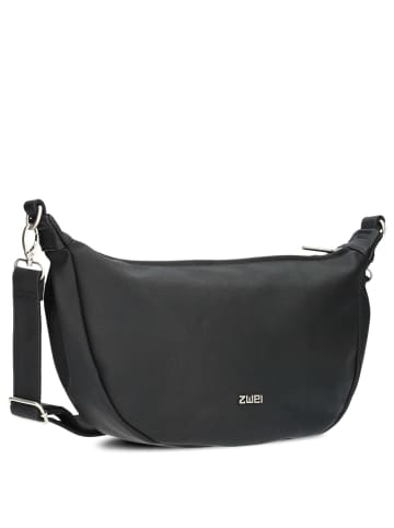 Zwei Mademoiselle M70 - Umhängetasche 34 cm (leo) in nubuk-black