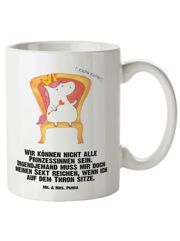 Mr. & Mrs. Panda XL Tasse Einhorn Prinzessin mit Spruch in Weiß