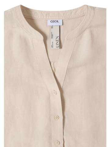 Cecil 3/4-Arm Bluse aus Leinenmix in Beige
