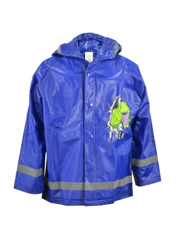 United Labels Regenjacke mit Kapuze mit Reflektorstreifen Dinosaurier T-Rex in blau