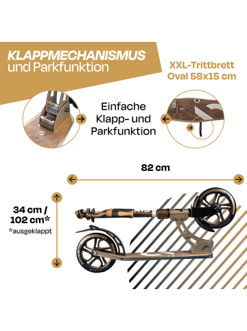 SIX DEGREES Aluminium Scooter 205 mm in golden dusk