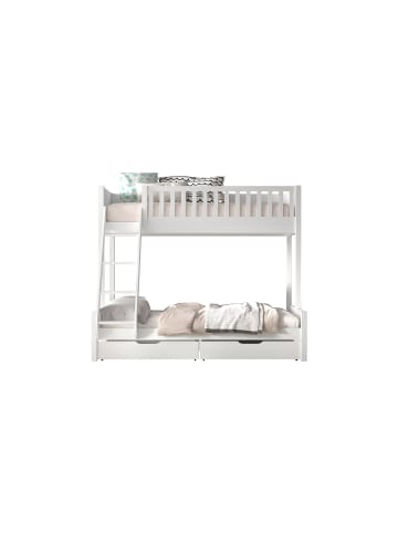 58 aufm Kessel ETAGENBETT Karyl 208x175x158 aus Massivholz in Weiß