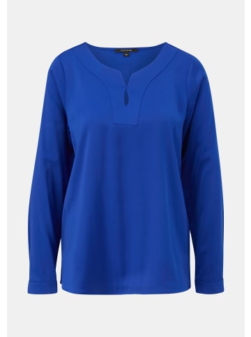 comma Bluse langarm in Blau