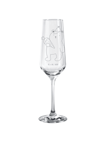 Mr. & Mrs. Panda Champagnerglas Bär Schultüte ohne Spruch in Transparent