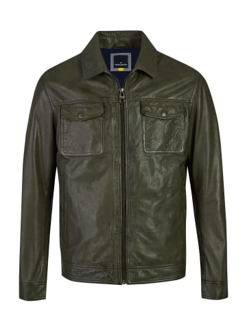 HECHTER PARIS Lederjacke in dark olive