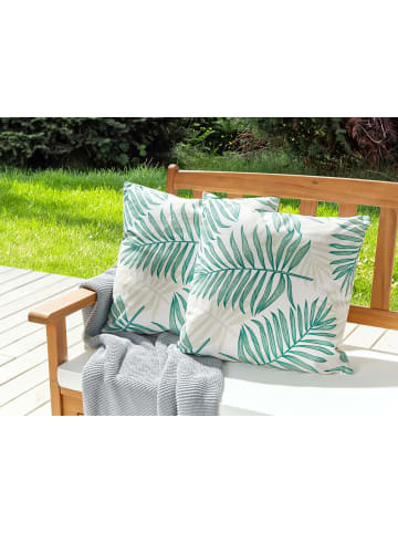 Beliani 2er-Set Gartenkissen POGGIO in Beige/Grün